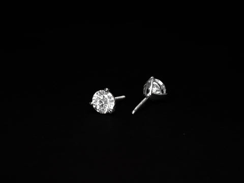 Platinum Round Petite Studs