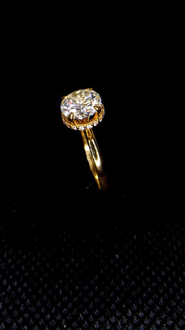 Round Solitaire Inner Halo