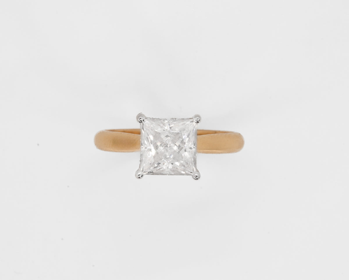 Princess Cut Hidden Glamour Ring