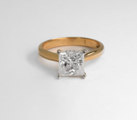 Princess Cut Hidden Glamour Ring