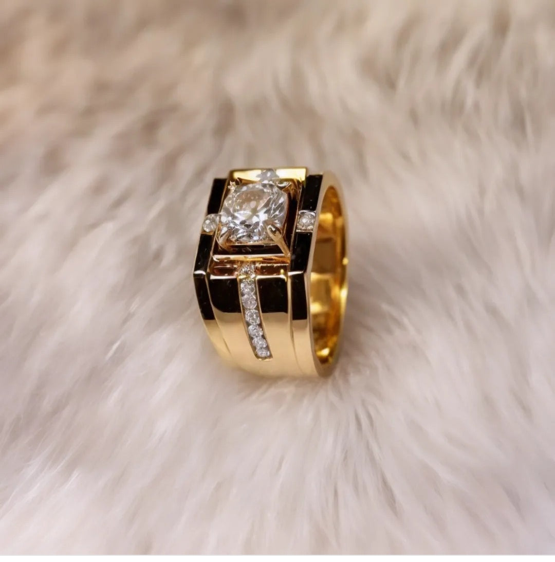 Real Solitaire Men's ring