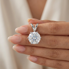 Round Solitaire Halo Locket