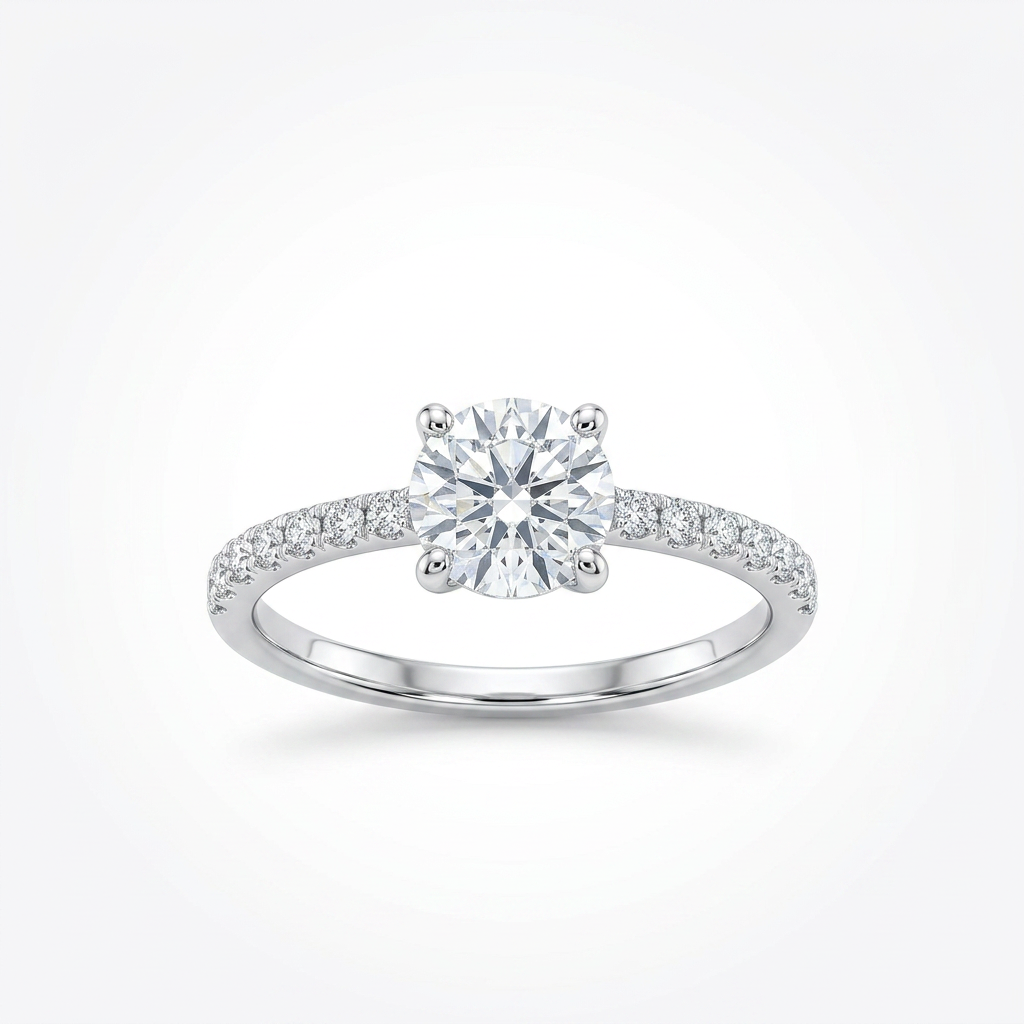 Whispering Halo Cushion Ring