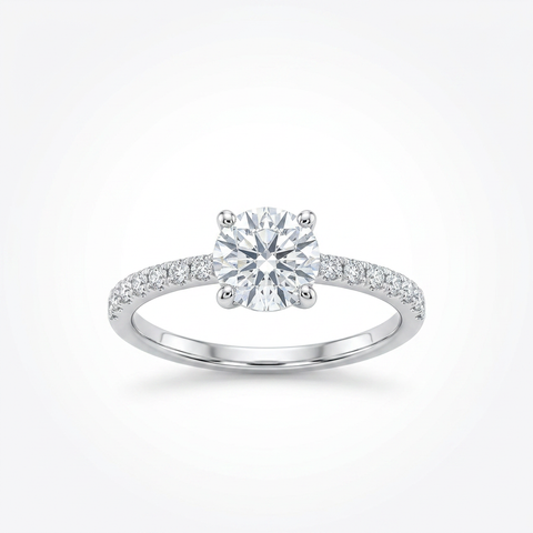 Whispering Halo Cushion Ring