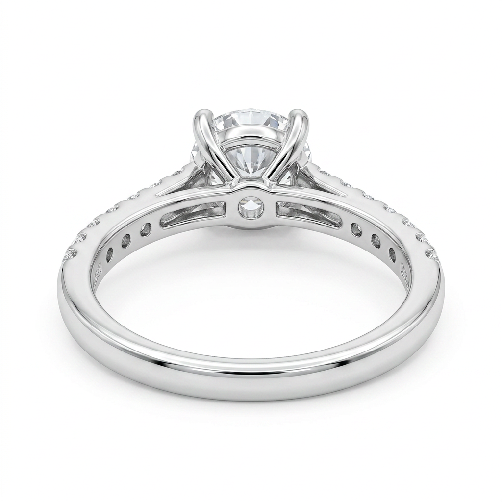 Whispering Halo Cushion Ring