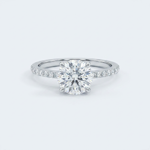 Whispering Halo Round RIng