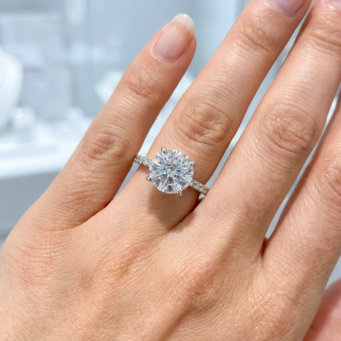 Whispering Halo Round RIng