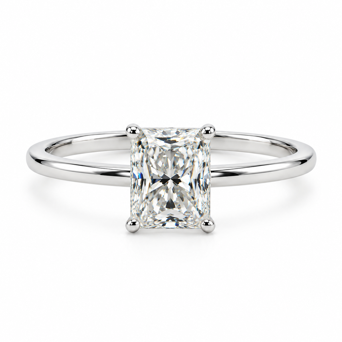 Classic Radiant Solitaire ring