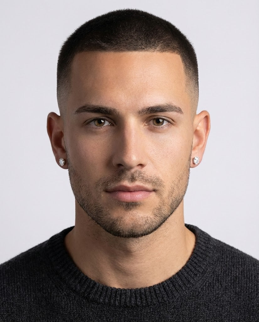 Royal Oval Classic Stud for Men's (Single piece)