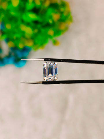 Emerald Cut Certified Loose Moissanite Diamond