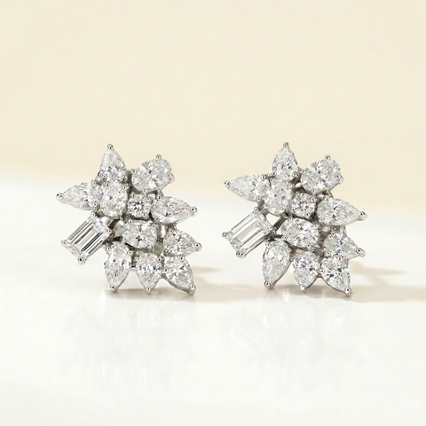 Pear Baguette & Oval Fancy Earring