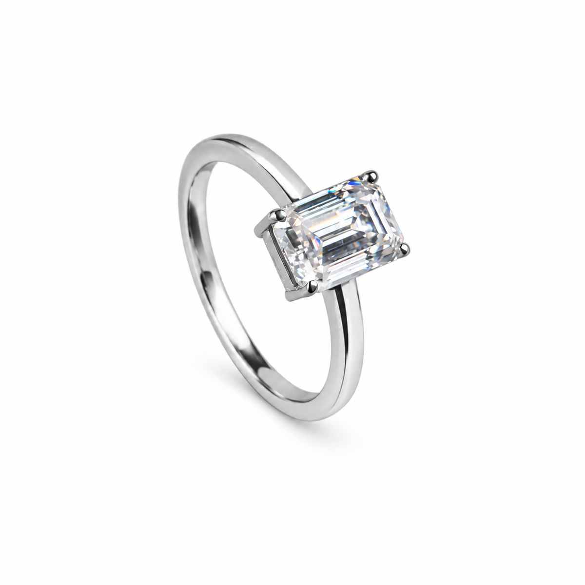 Classic Emerald Solitaire Ring