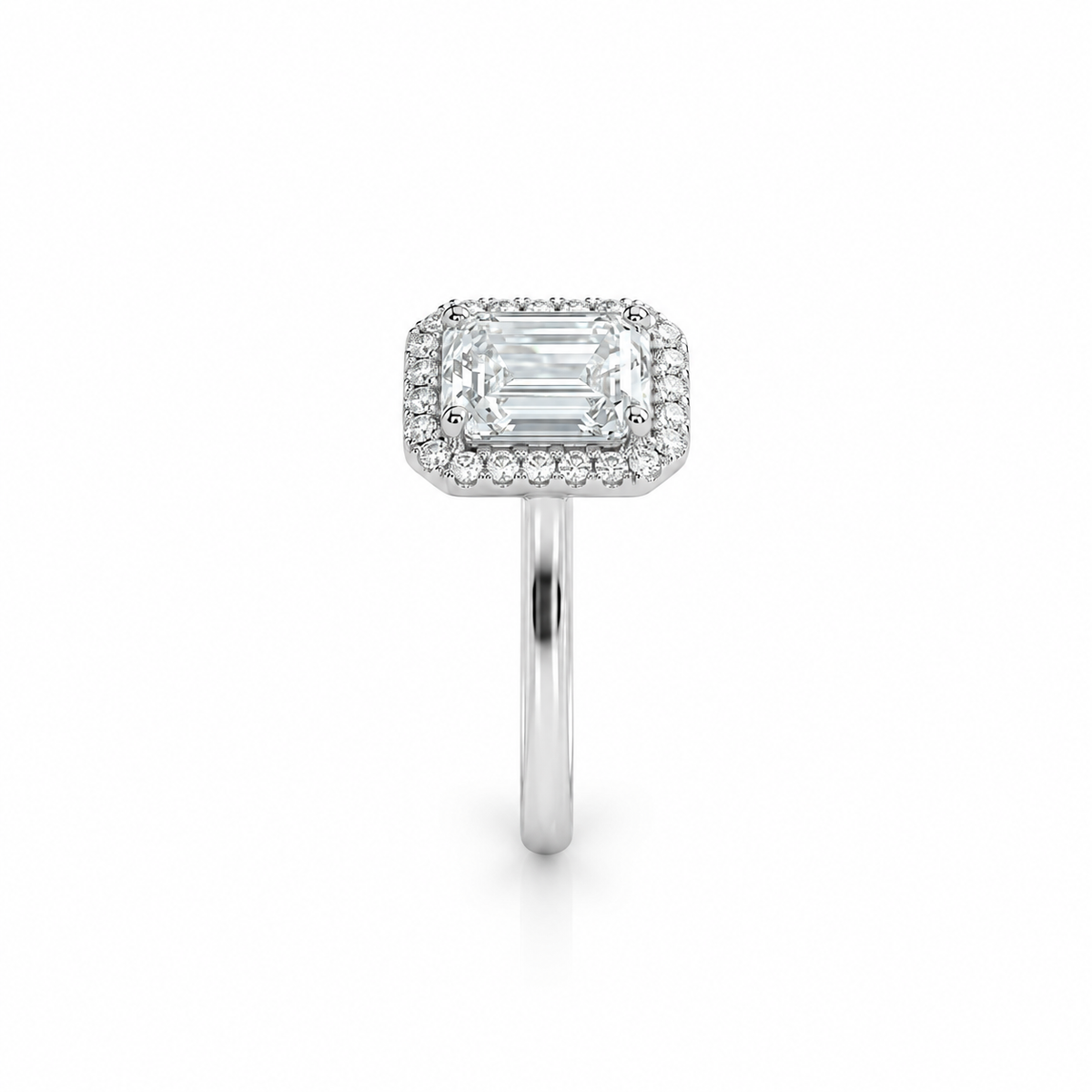 Halo Aura Emerald Ring – product view 3