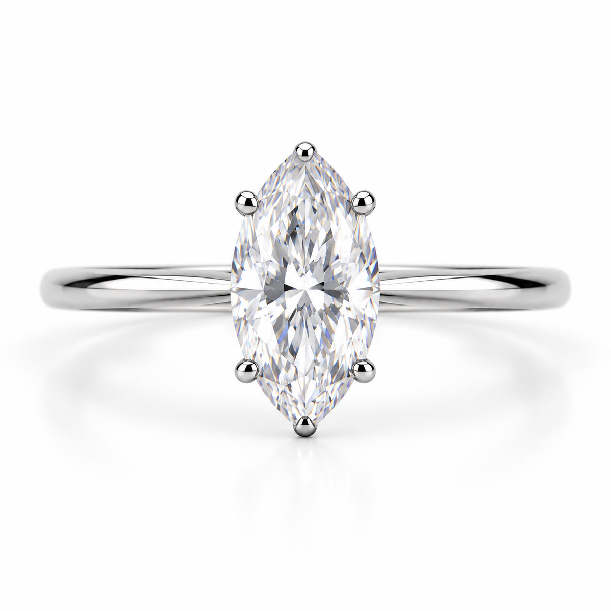 Classic marquise Solitaire ring – product view 2