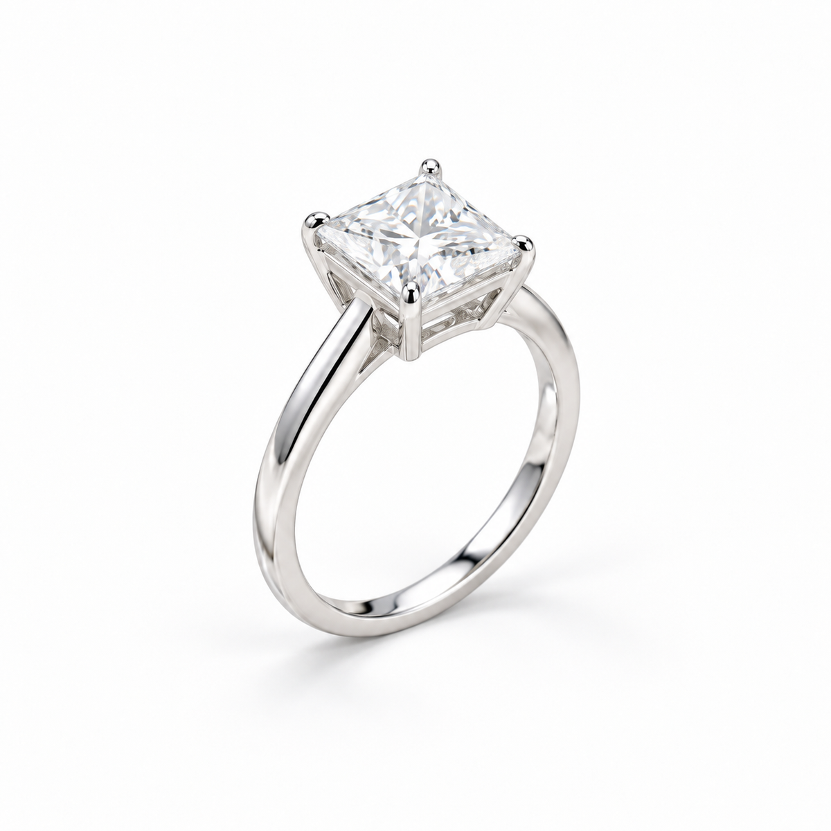 Classic princess Solitaire ring