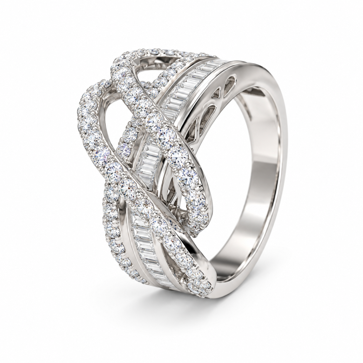 Twisted Elegance Moissanite