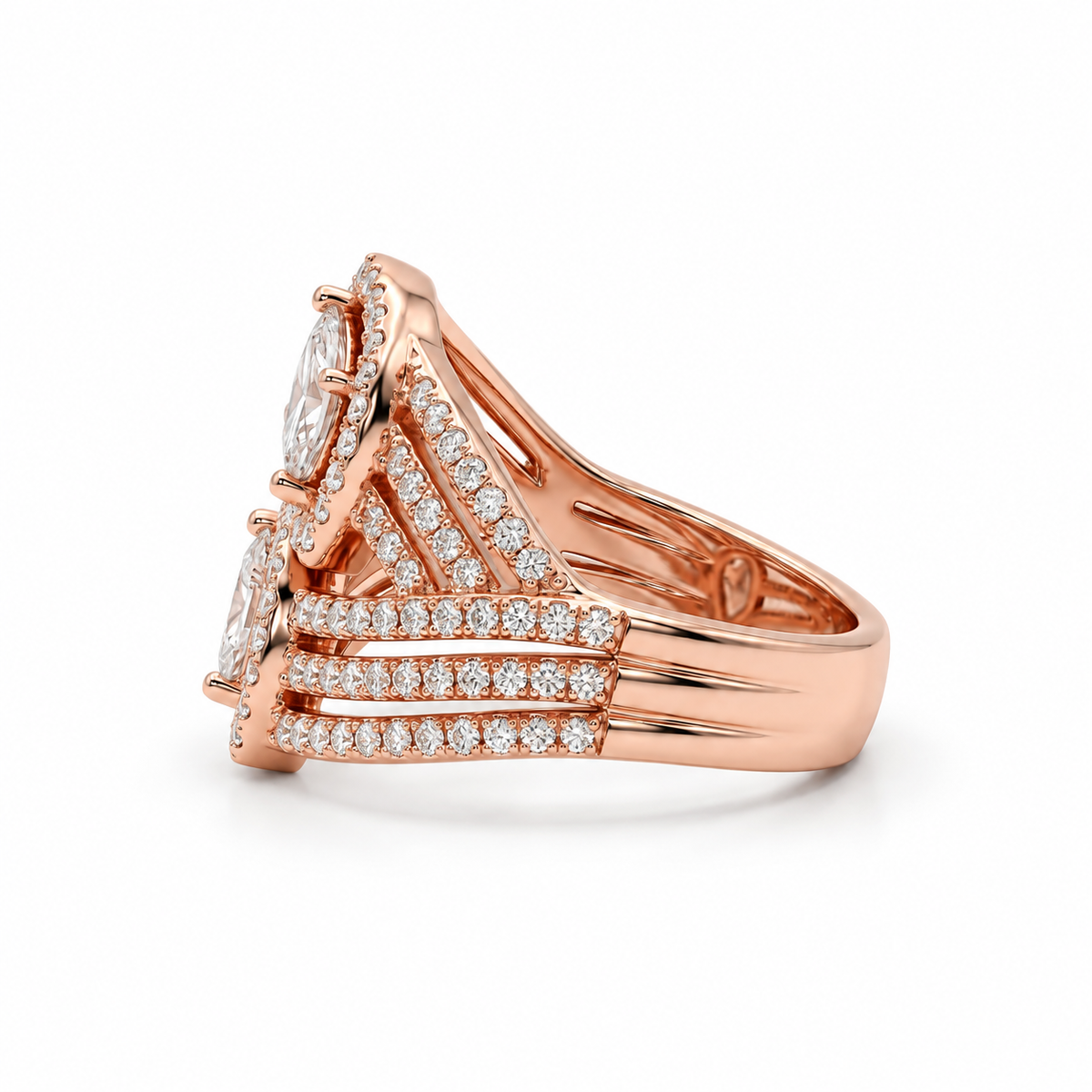 Marquise Rose Gold RIng – product view 2