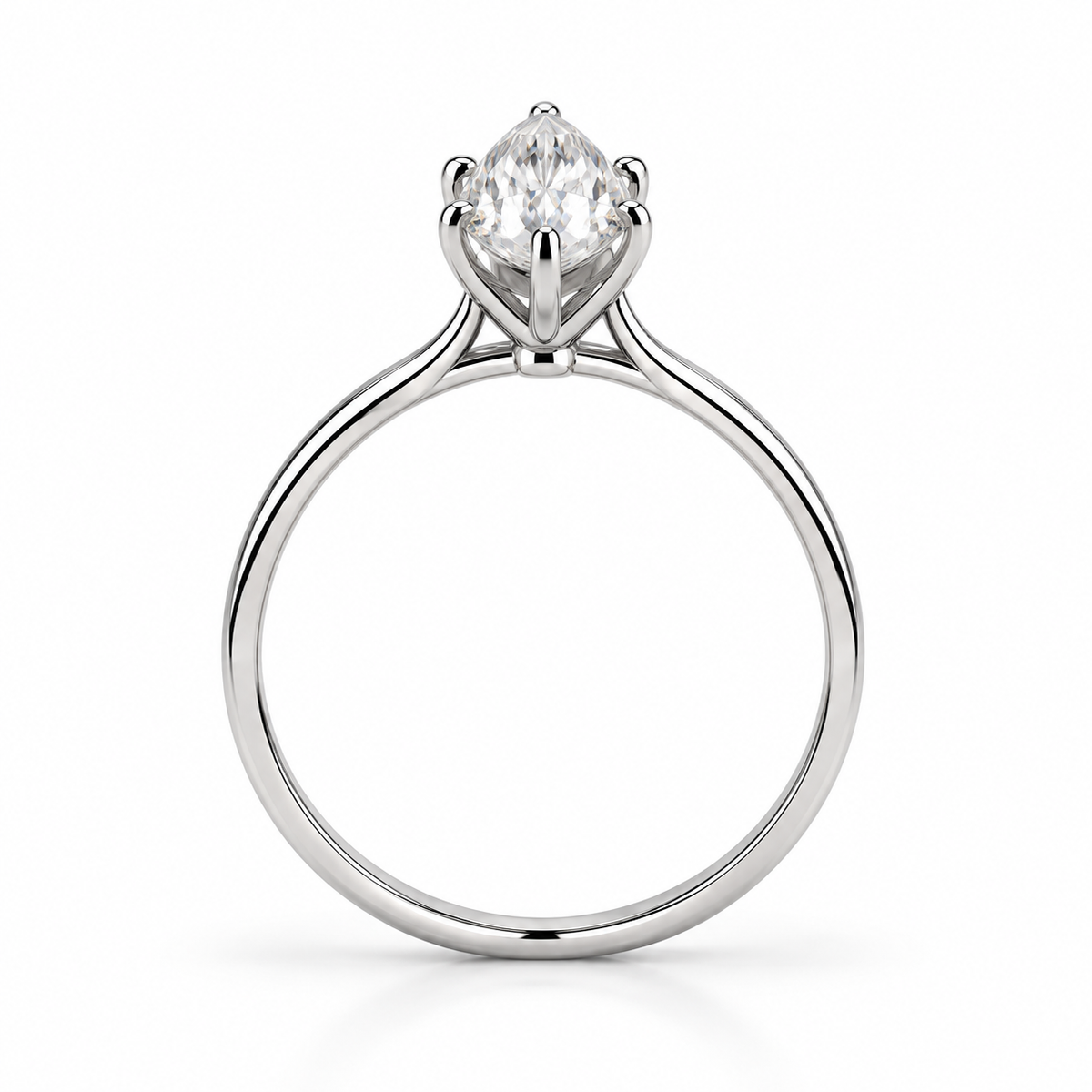 Classic marquise Solitaire ring – product view 3