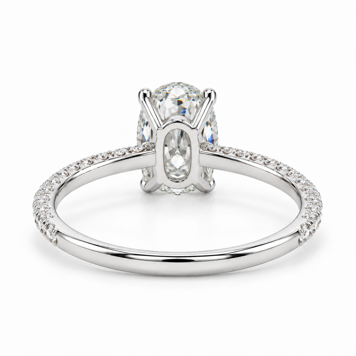 Whispering Halo Oval Ring – product view 4