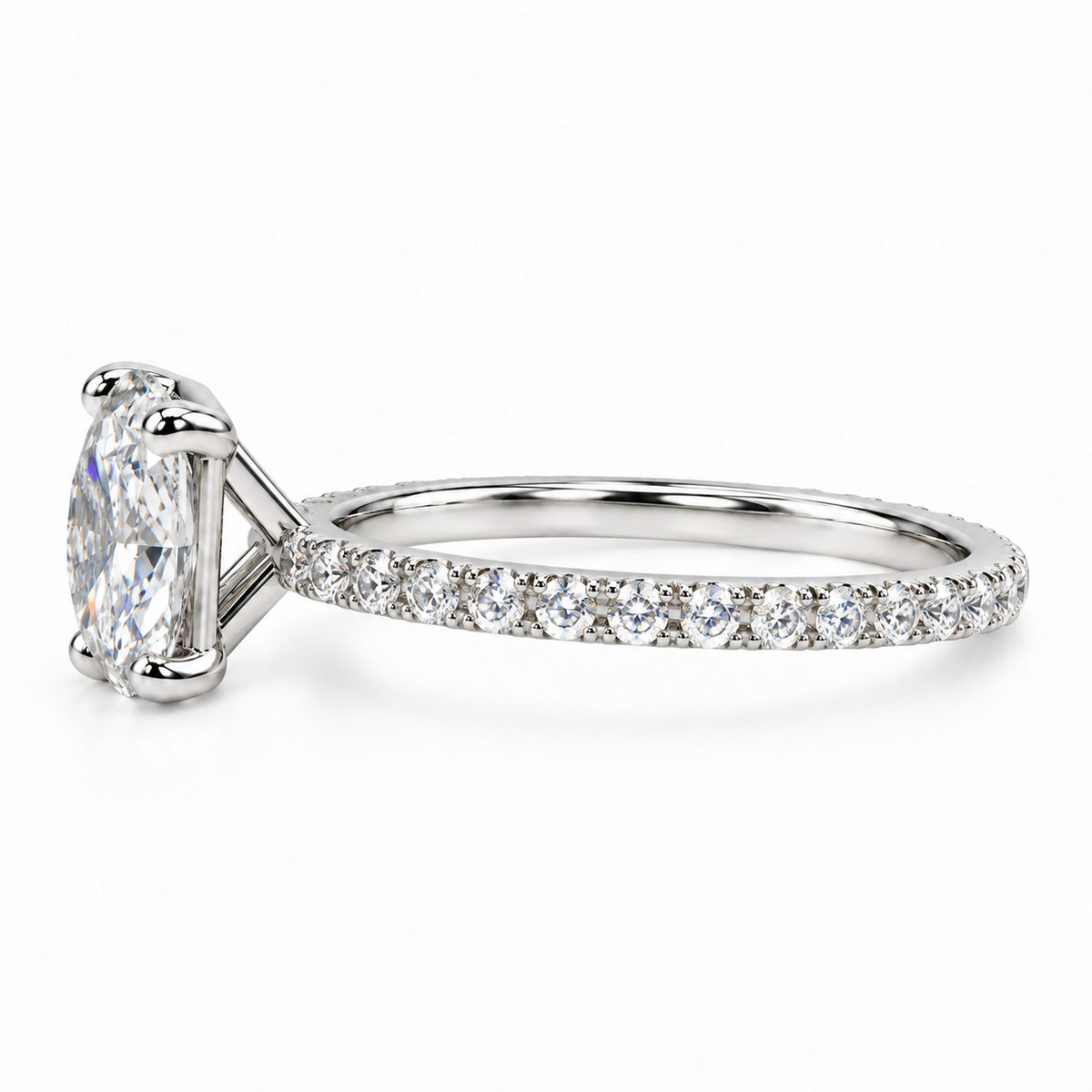 Whispering Halo Oval Ring – product view 3