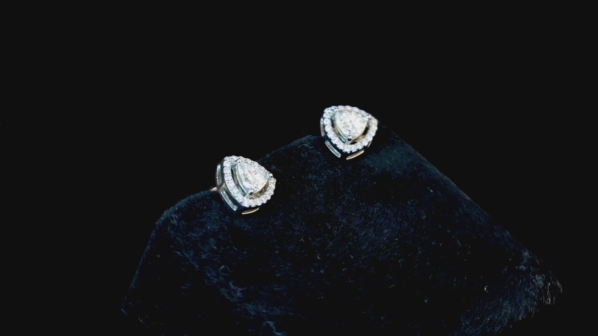 Halo Aura Trillion Earrings