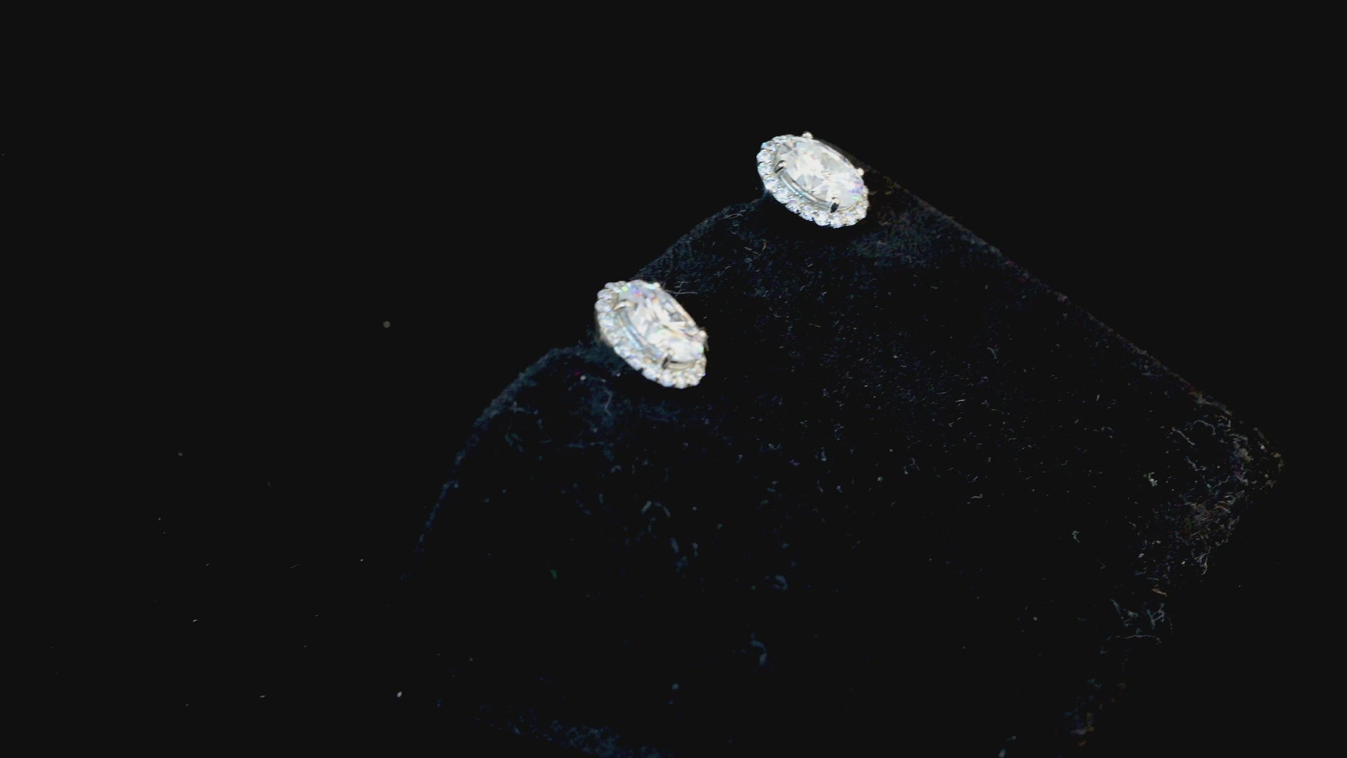 Glowing Halo Oval Earrings