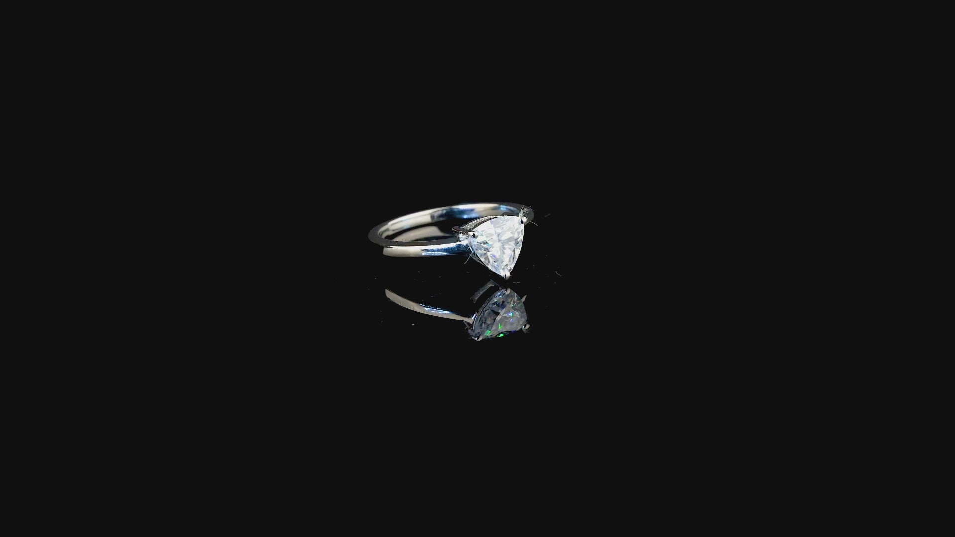 Classic Trillion Solitaire Ring