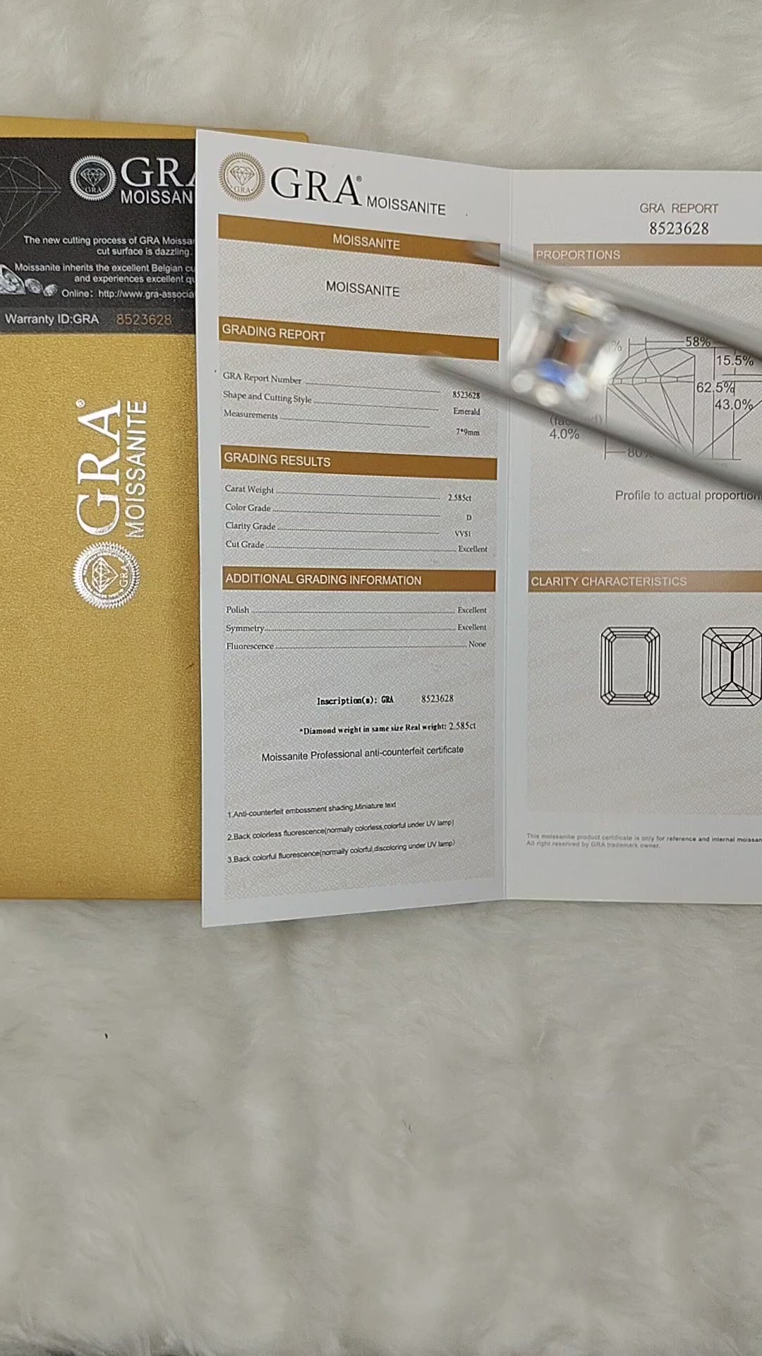 Emerald Cut Certified Loose Moissanite Diamond