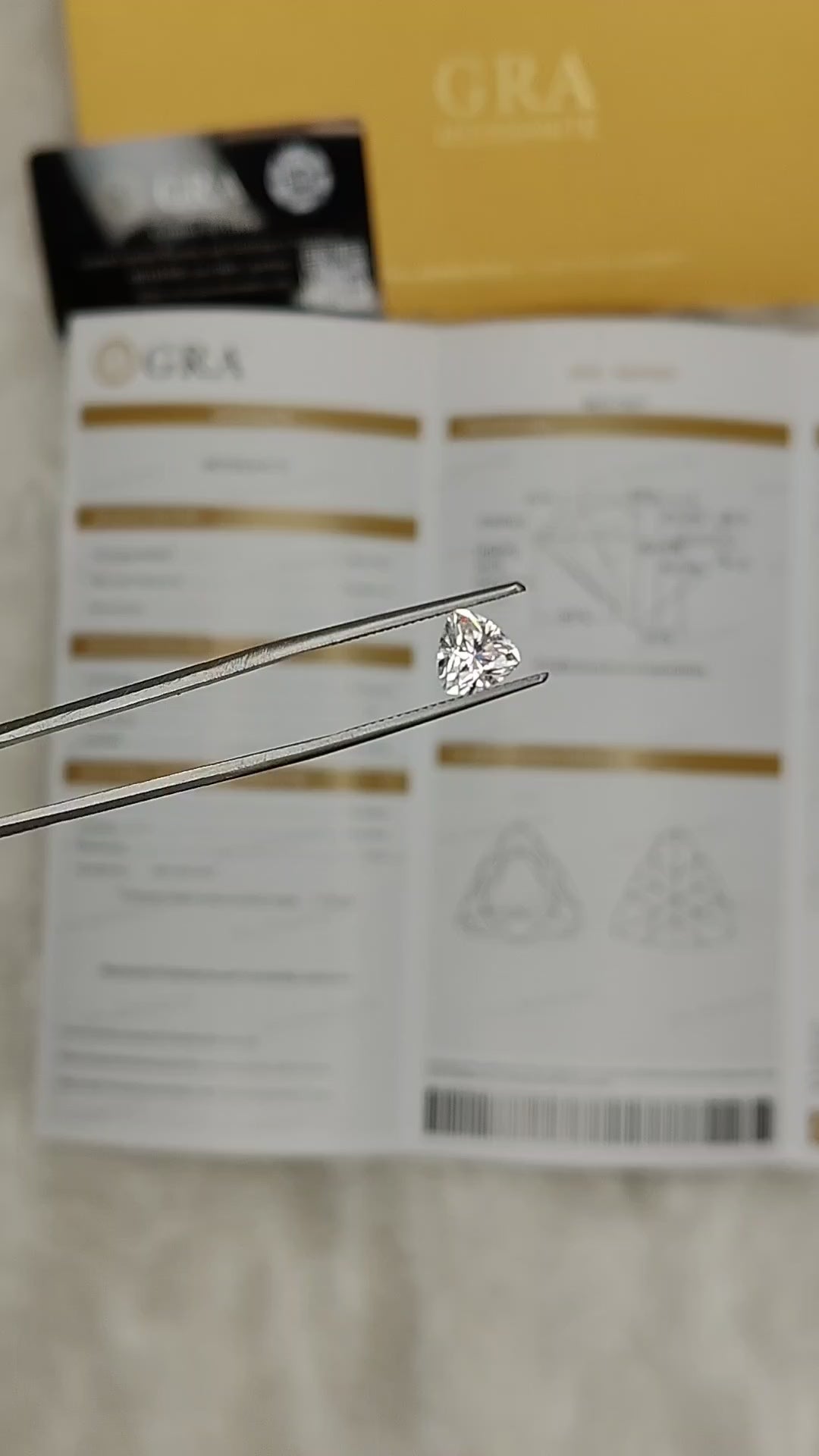 Trillion Cut Certified Loose Moissanite Diamond
