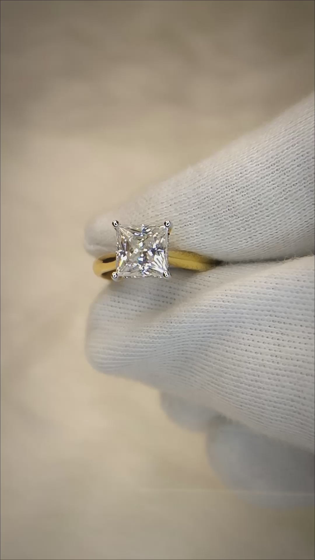 Princess Cut Hidden Glamour Ring