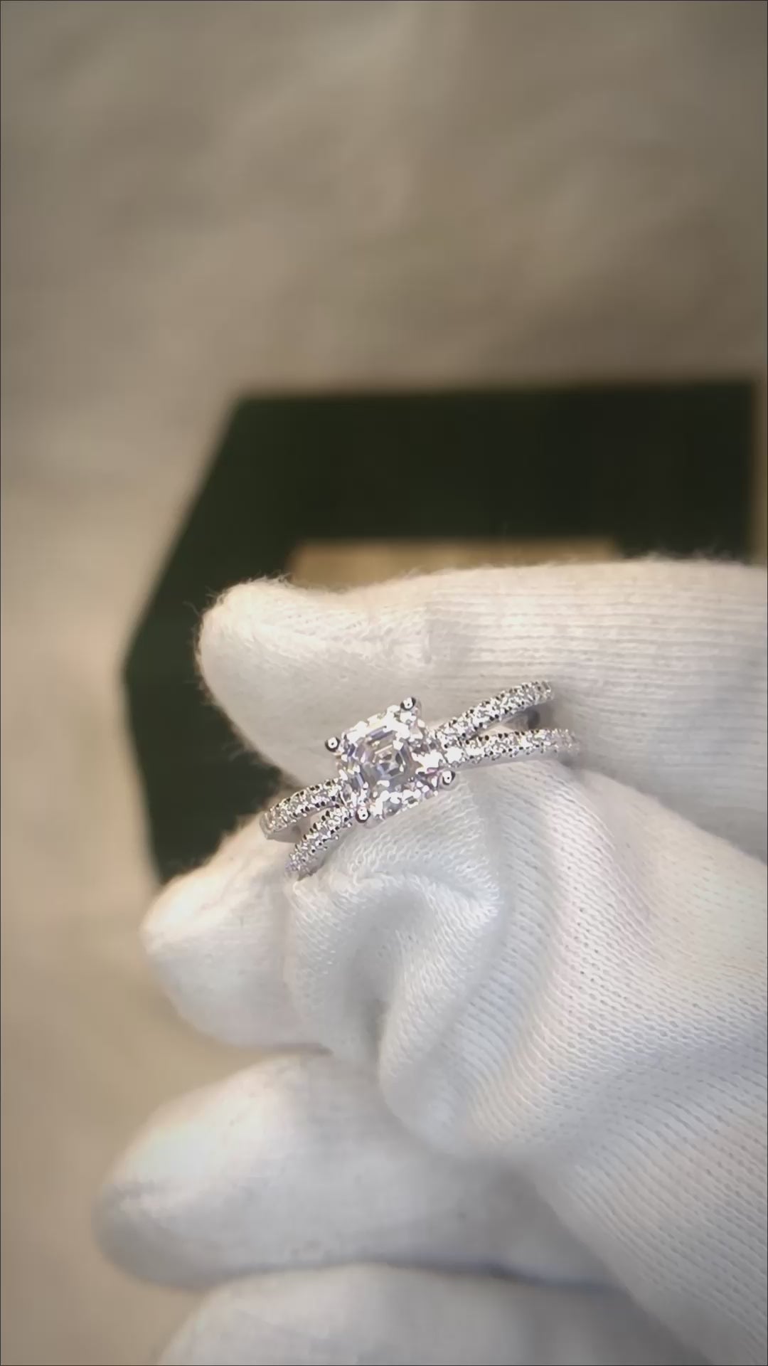 Asscher Cut Double Band