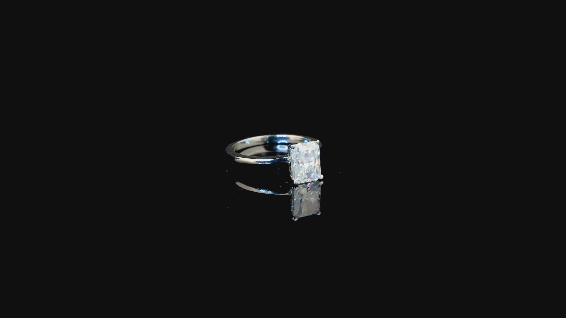 Classic Radiant Solitaire ring