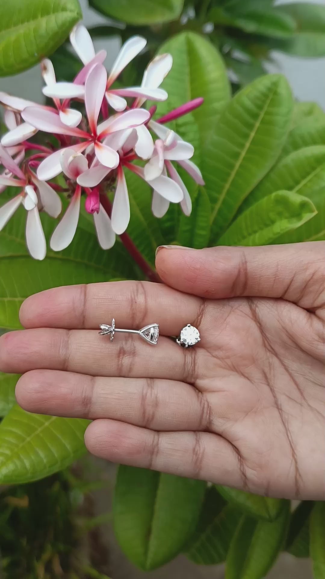 Platinum Round Petite Studs