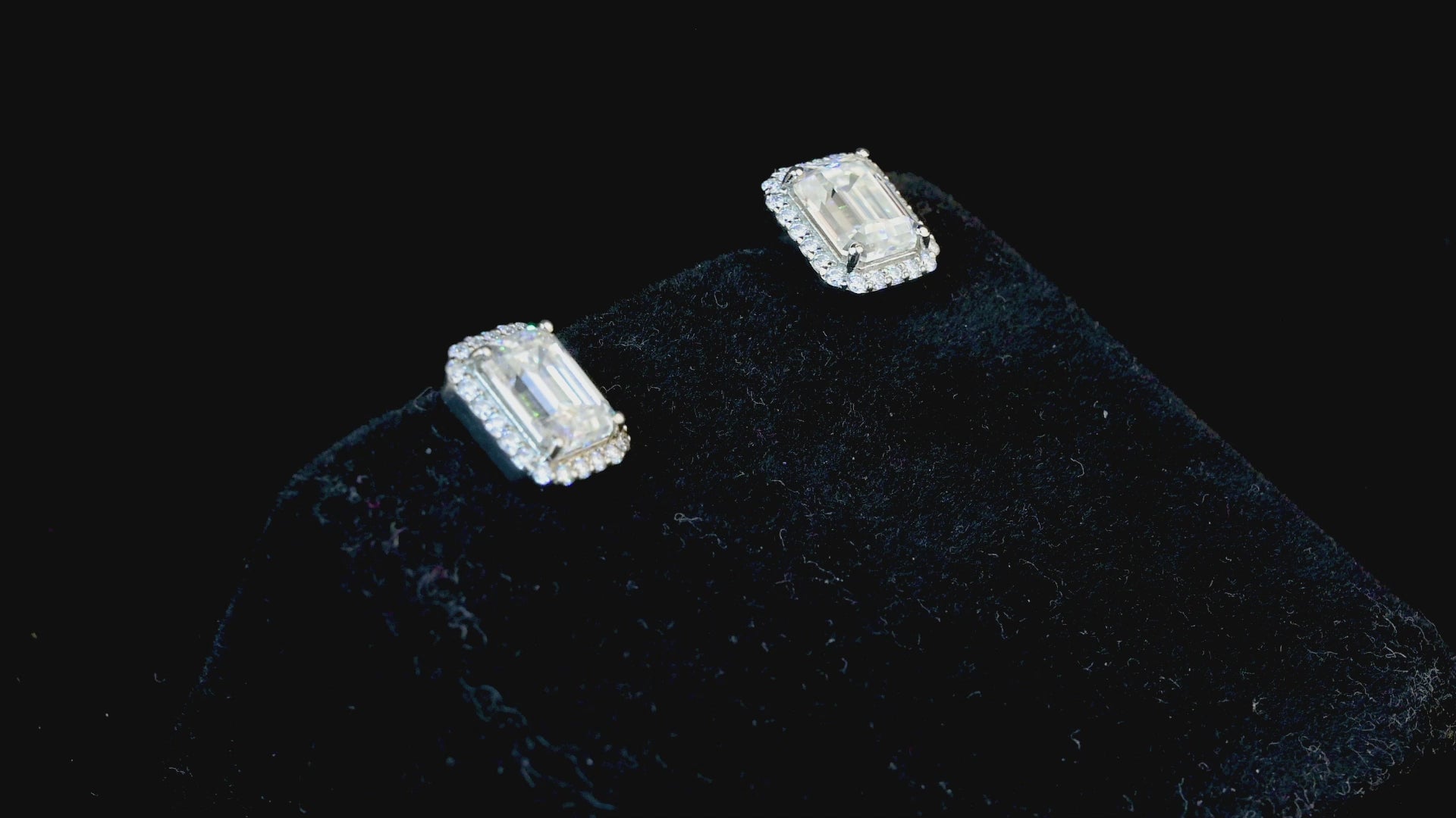 Glowing Halo Emerald Earrings