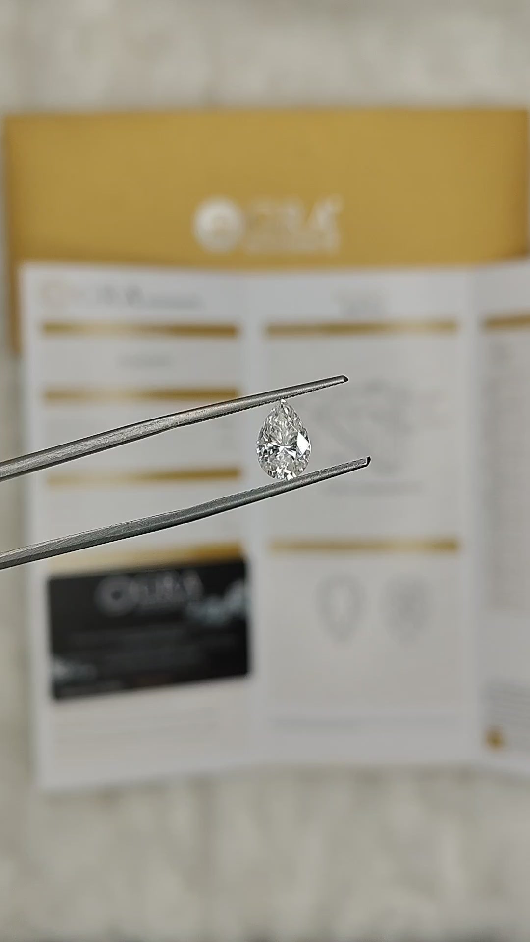 Pear Cut Certified Loose Moissanite Diamond