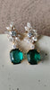 Hanging emerald earrings