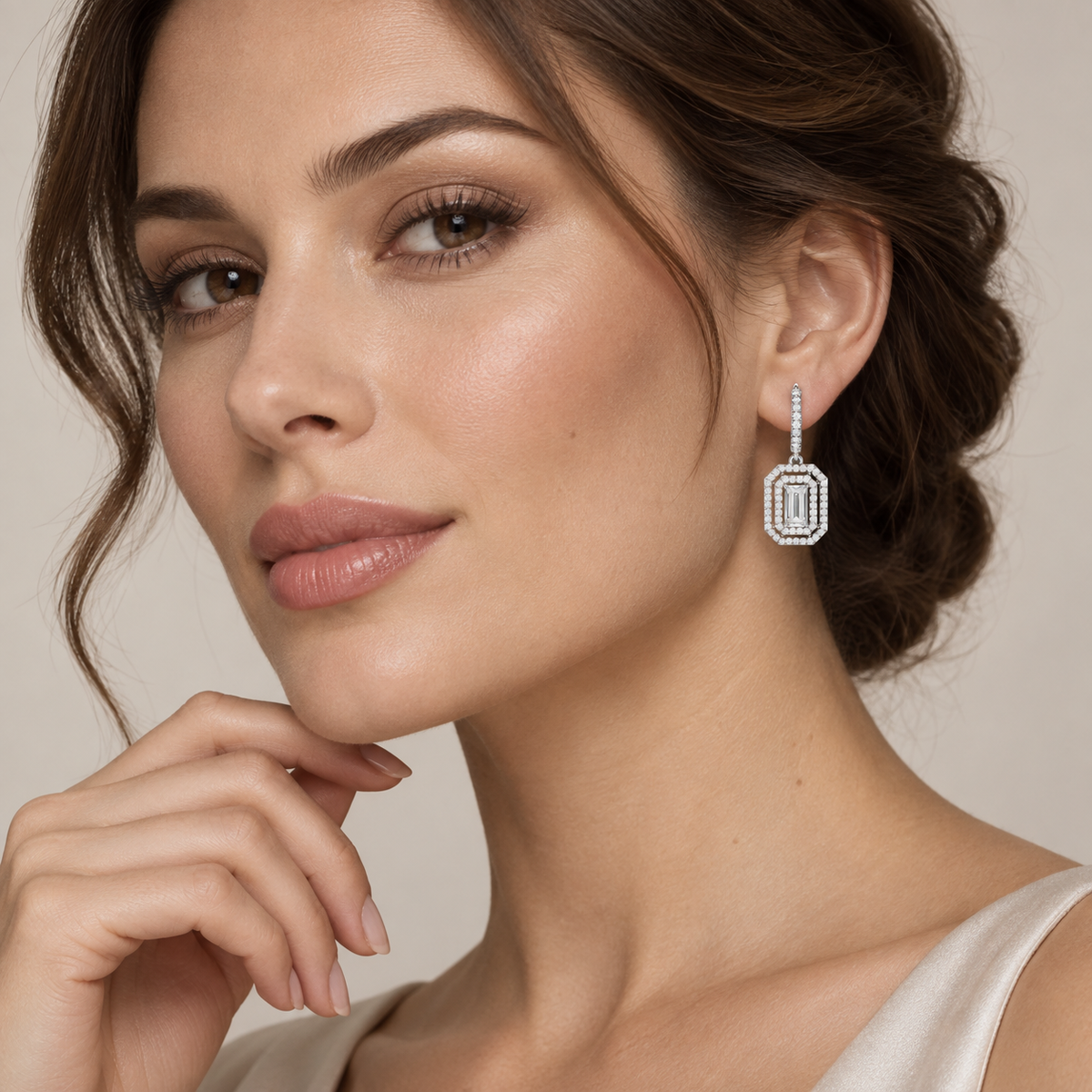 Baguette Halo Hoops – product view 3