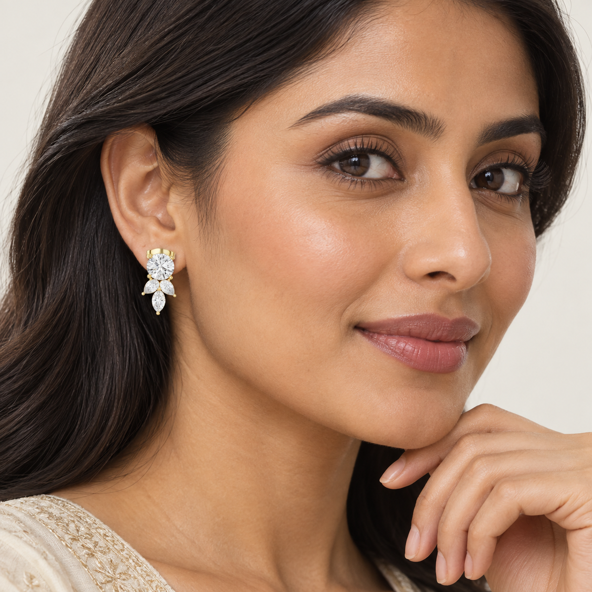 Half Bloom Studs – product view 4
