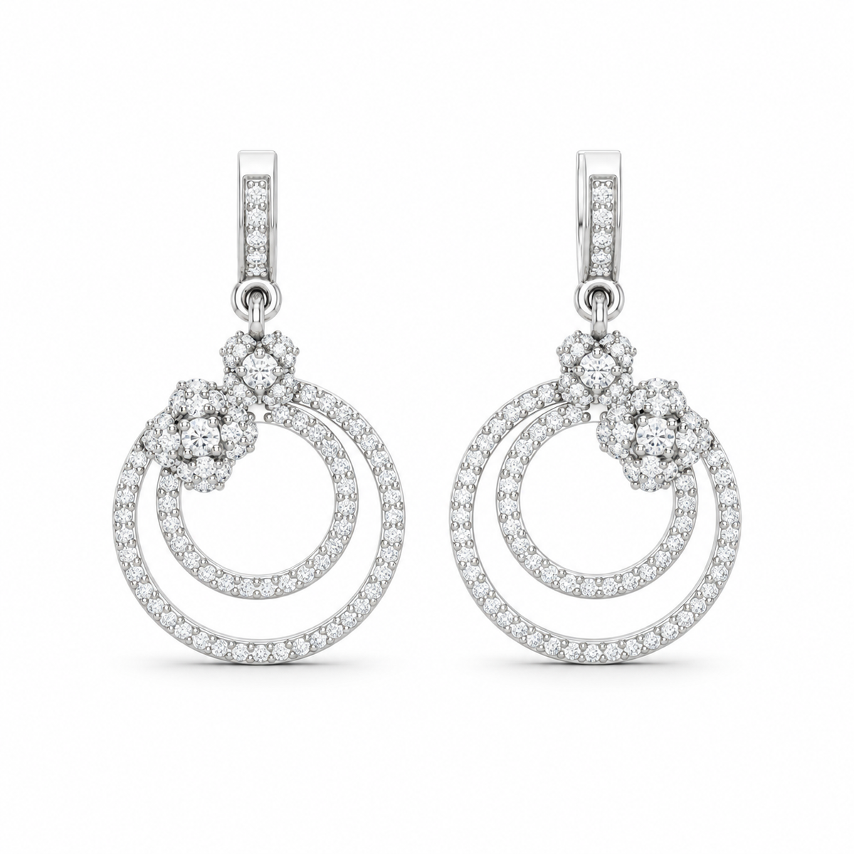 Floral Orbit Danglers – product view 2