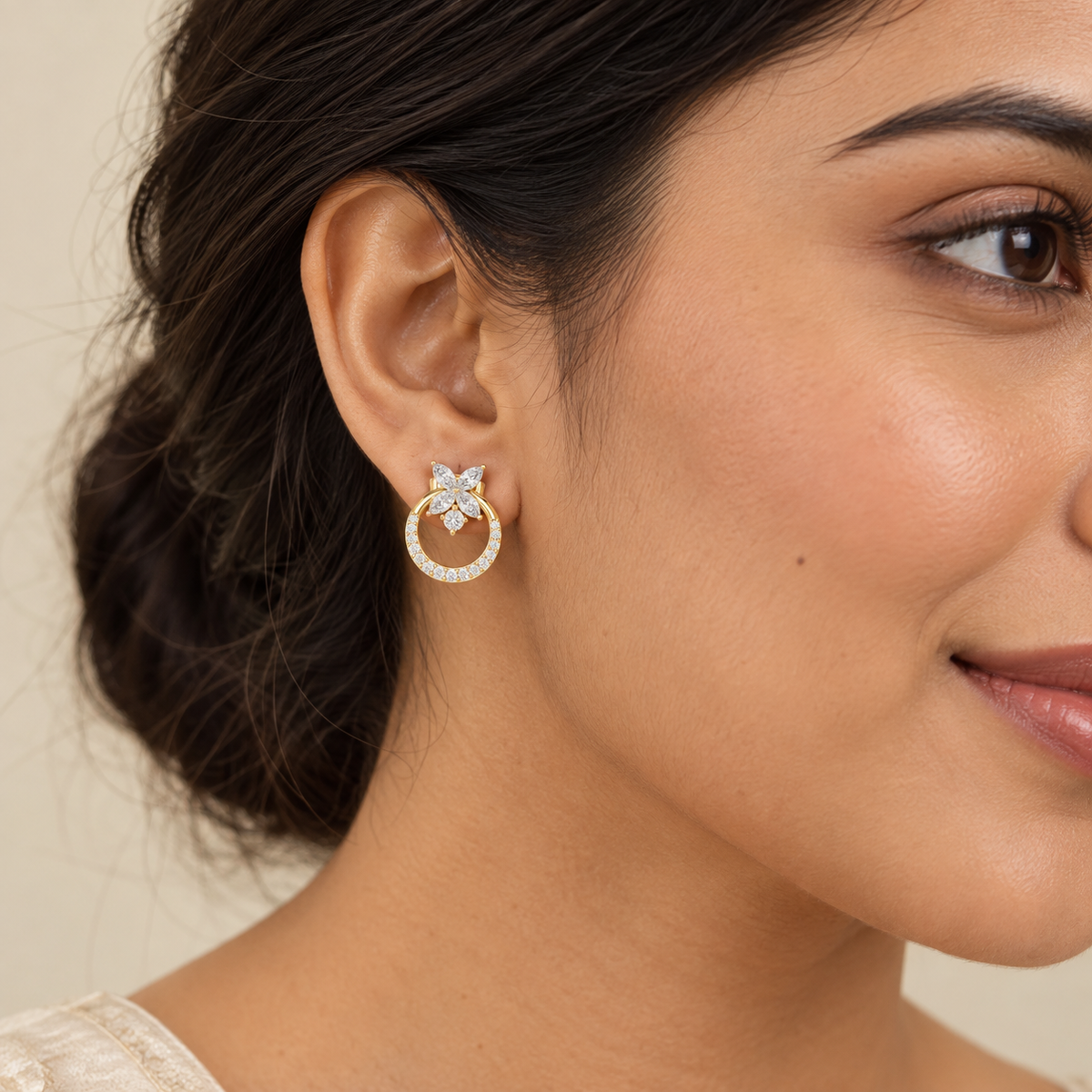 Flower Loop Studs – product view 3