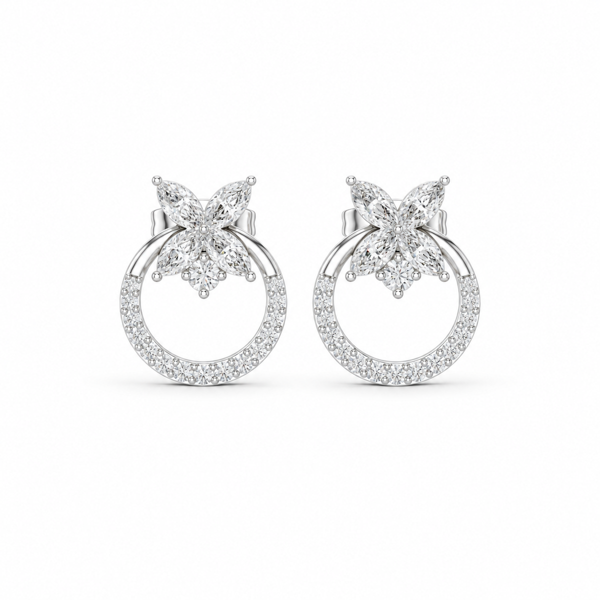 Flower Loop Studs – product view 2