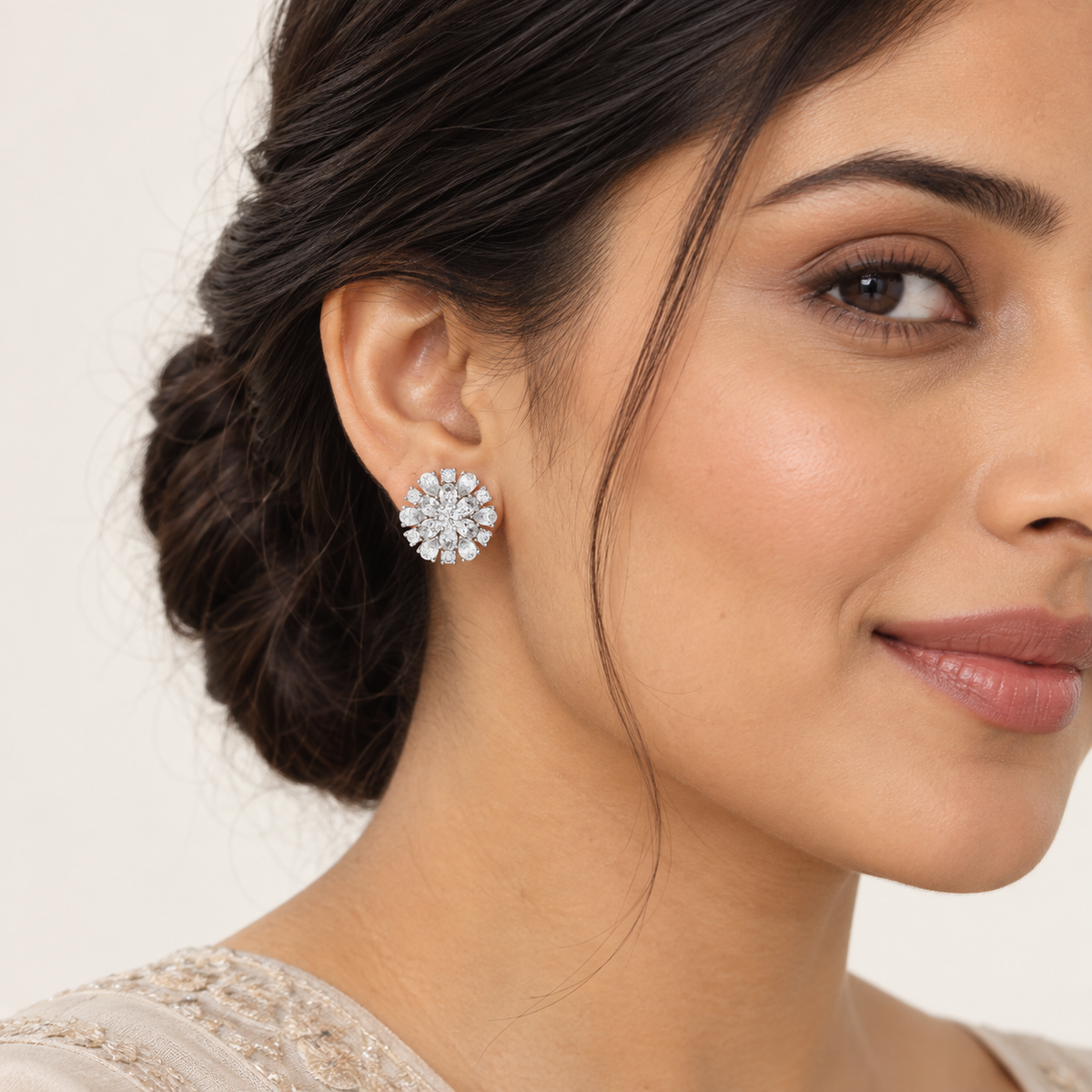 Golden Crown Studs – product view 3