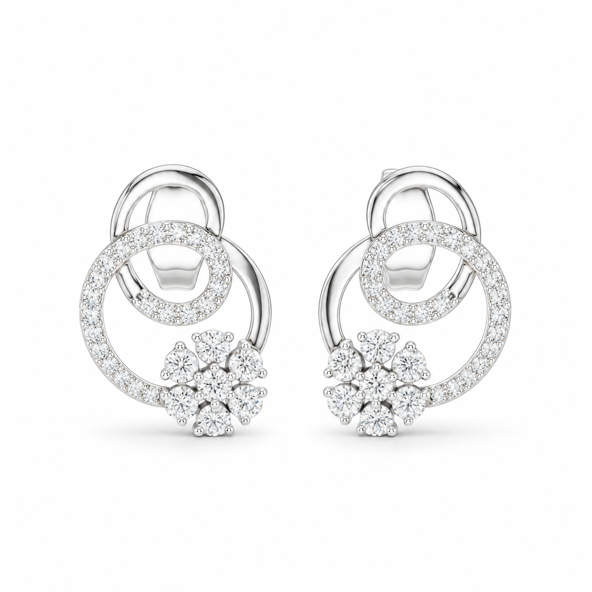 Floral Twist Earrings – product view 2