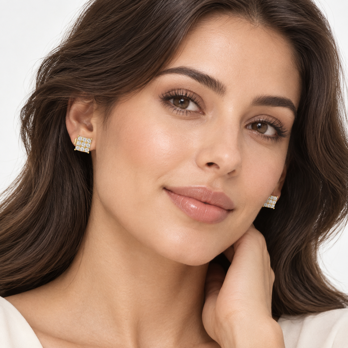Gem Grid Studs – product view 4