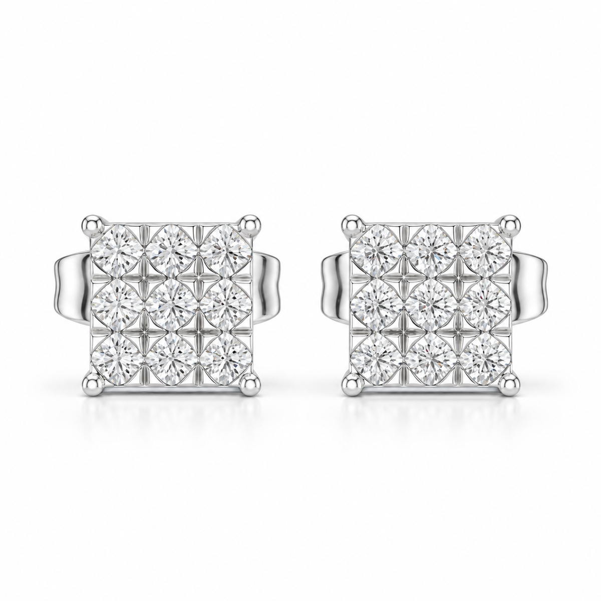 Gem Grid Studs – product view 2