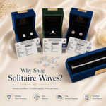 Why Shop Solitaire Waves trust image with certified quality, warranty, returns, insured shipping and gem reports