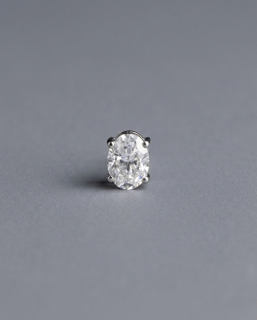 Royal Oval Classic Stud for Men's (Single piece)